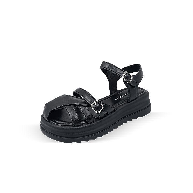 梁思思SHOES2025新款百搭休闲厚底罗马包头拖-M740