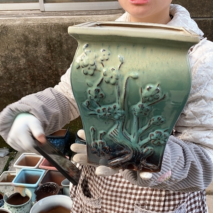 紫砂花盆正品口20高24
