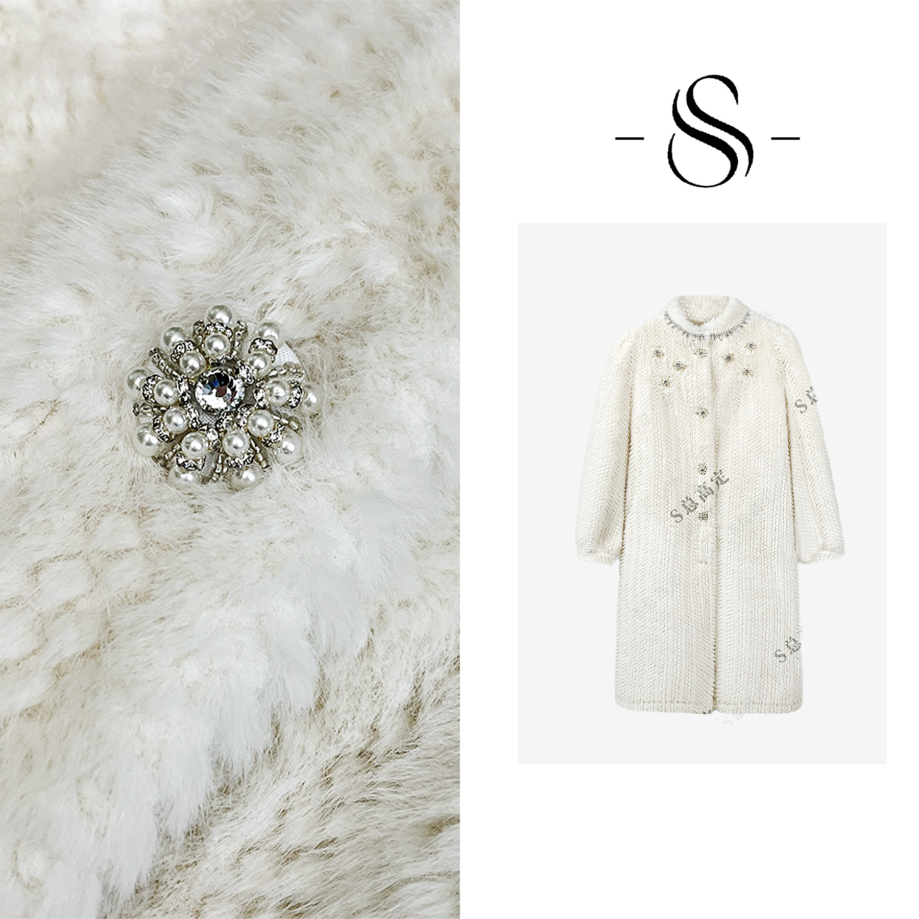 【妮妮】冬季新款法式百搭时尚减龄设计气质保暖外套D0280