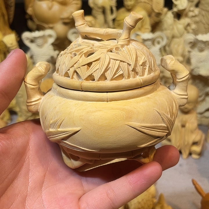 黄杨木小叶竹节香炉