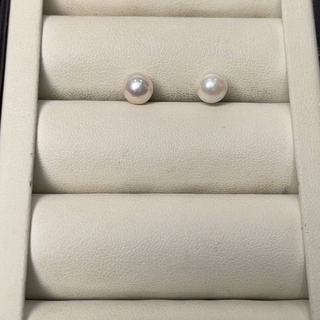 海水珍珠耳饰银S925镶嵌