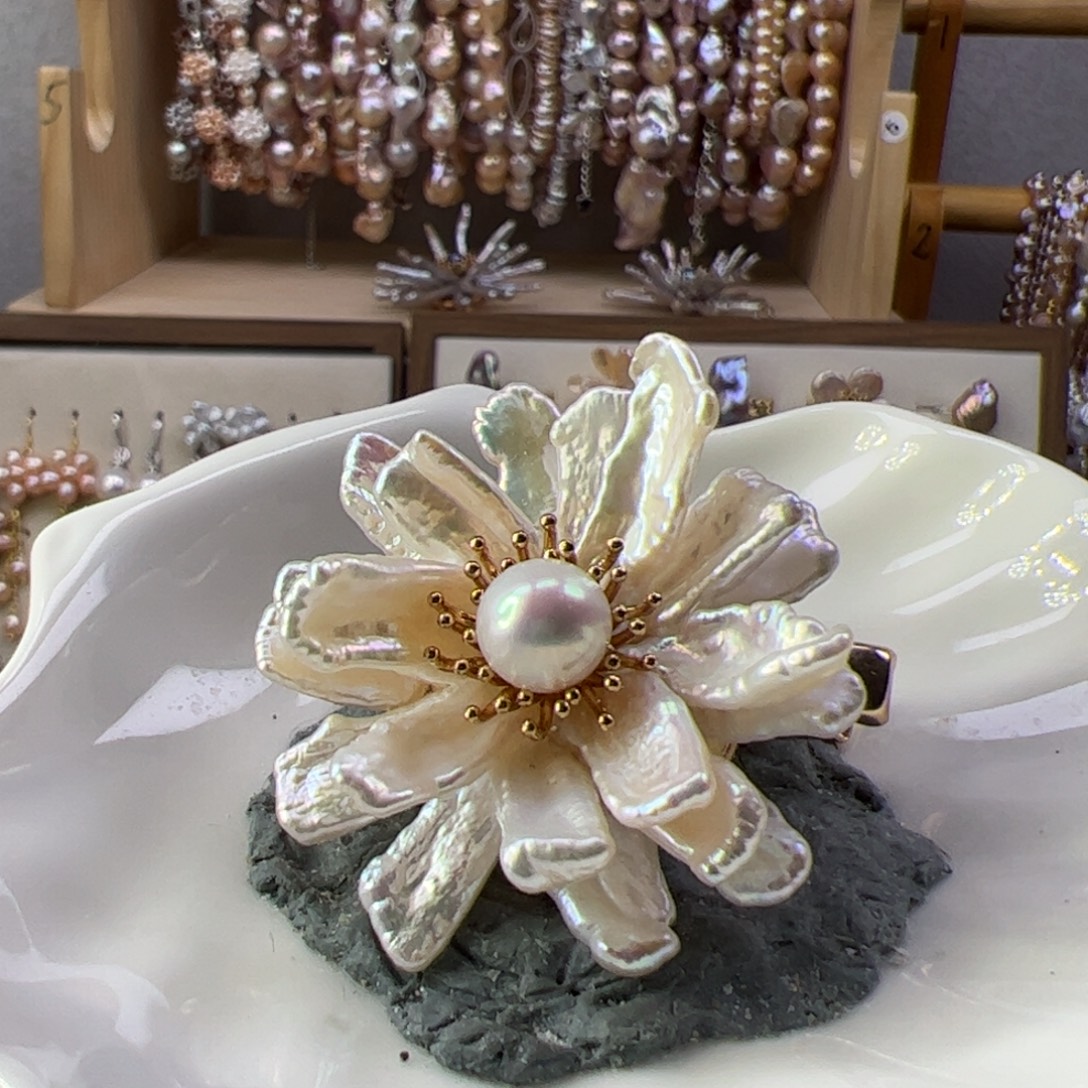 合金淡水珍珠手链