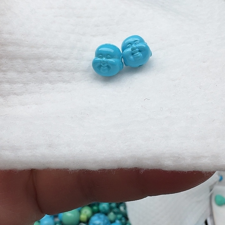 尺寸：10➕雕刻蓝笑脸佛 配珠两颗