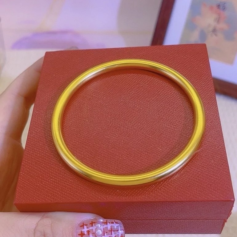 铜合金手镯 精工莲花5n古法手镯简单大方高级新中式古风