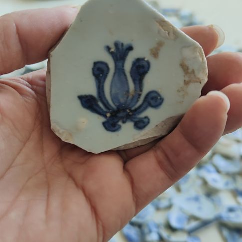 瓷片景德镇青花瓷片标本