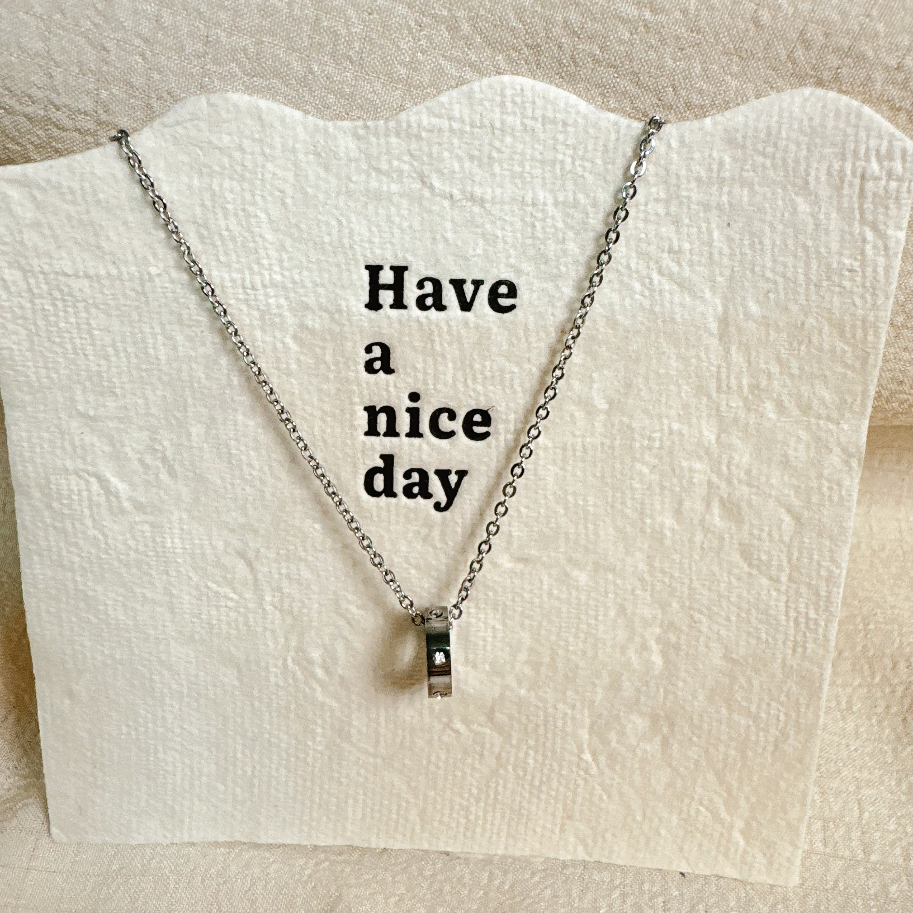 钛钢锆石项链 气质镶钻 锆石钛钢不掉色颈链 清冷感