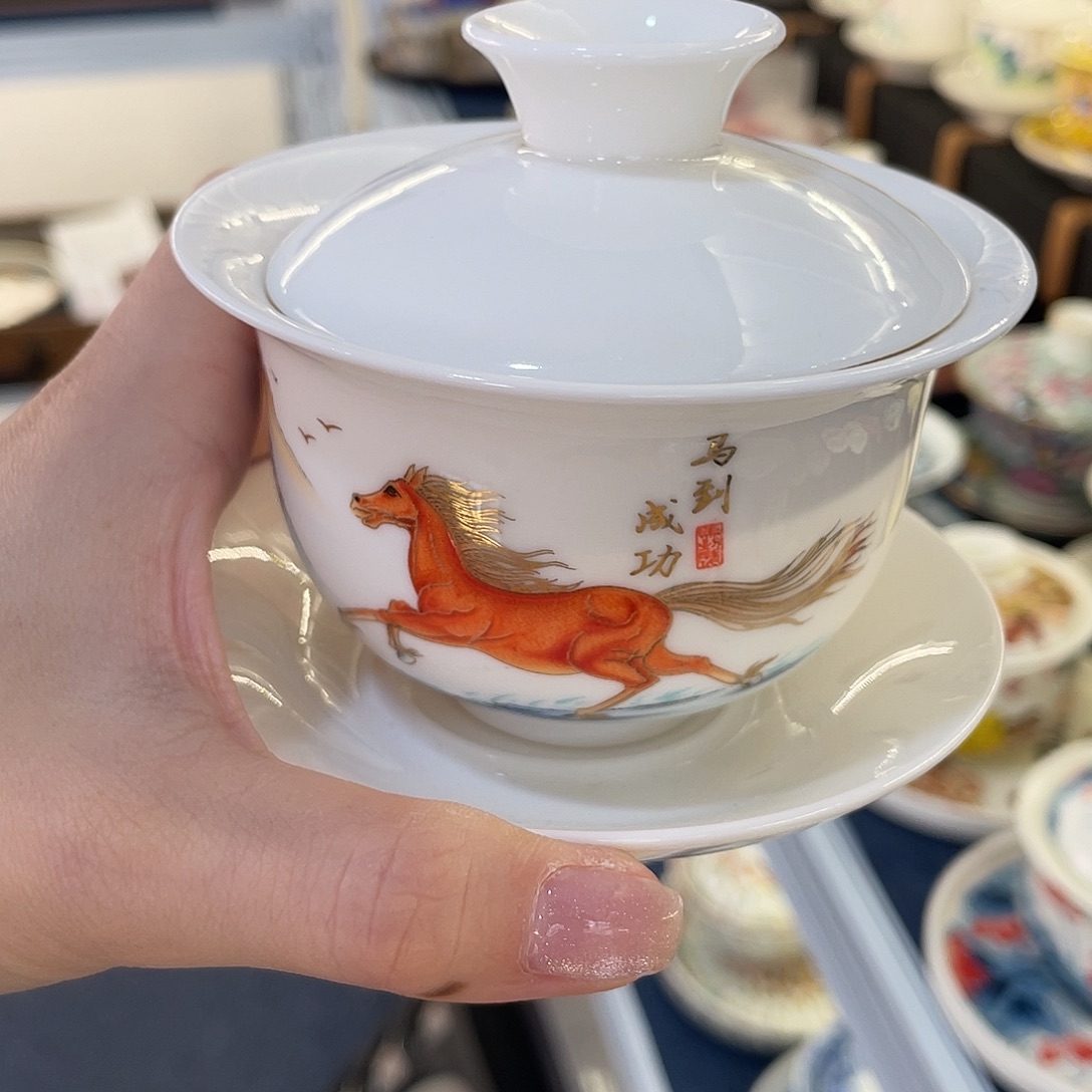 陶景德陶瓷盖碗茶具