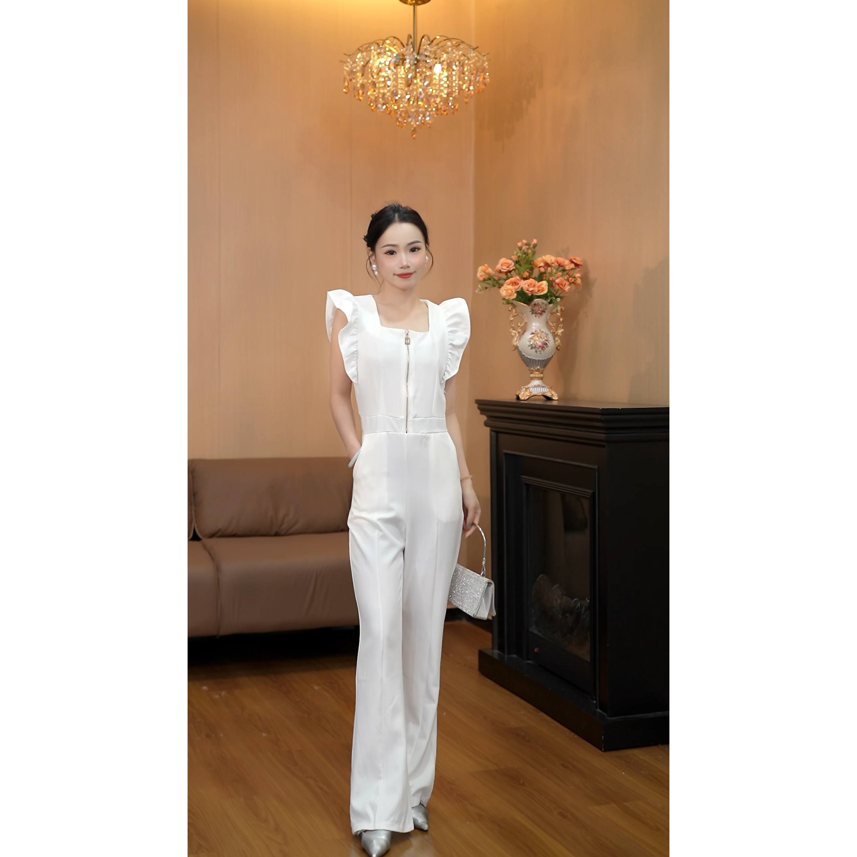 3963【白日舒曼】连体裤独特气场强大高端精致气质显瘦连体裤