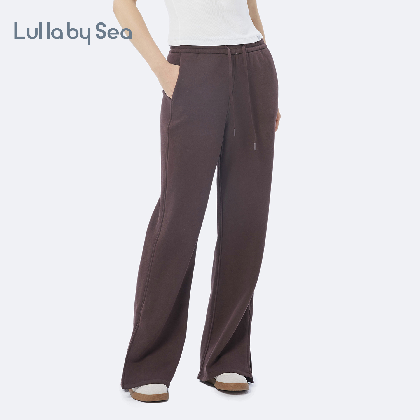【专属】Soft fleece软绒卫裤侧开叉微喇保暖长裤| Lulla by Sea