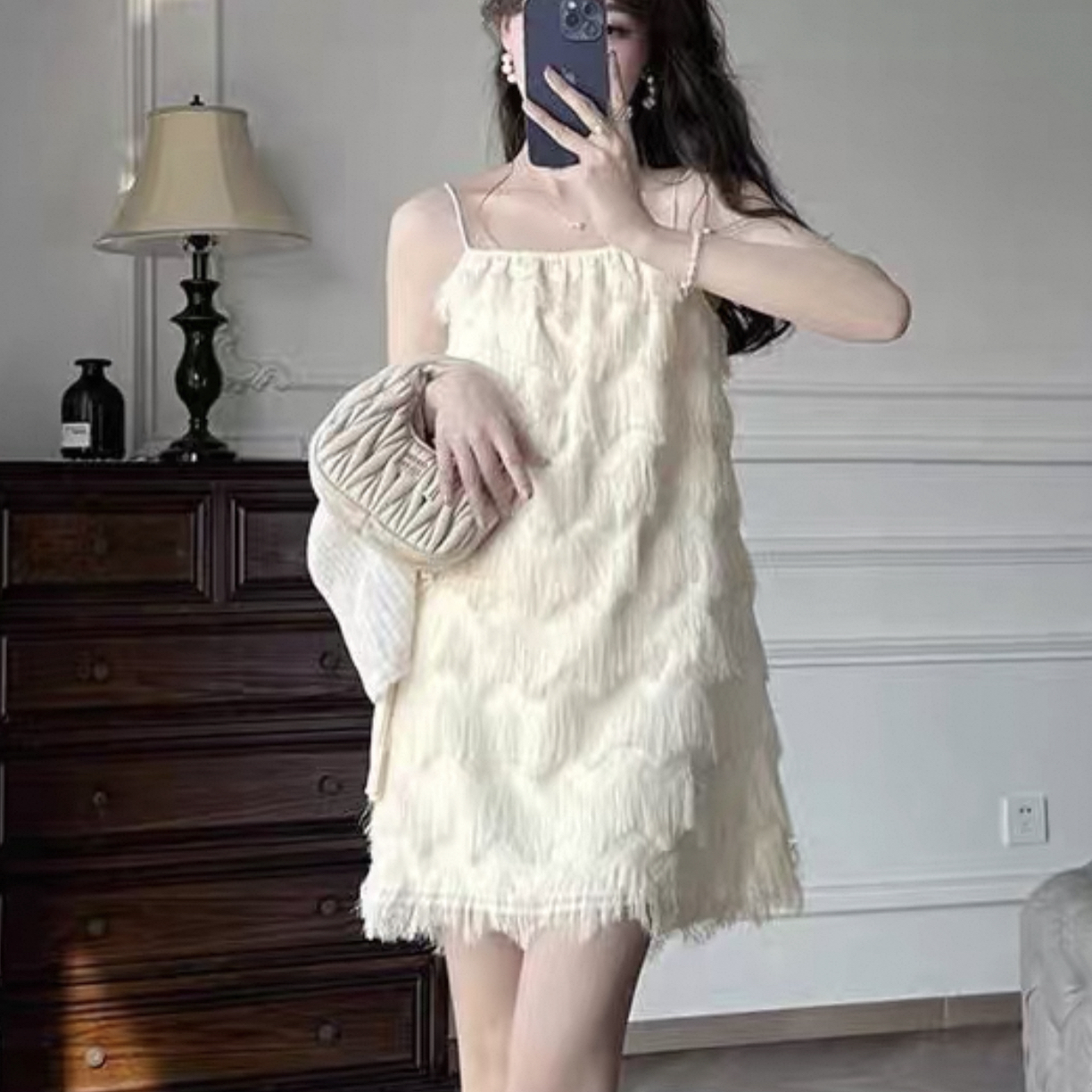 910流苏吊带连衣裙组合件数单件