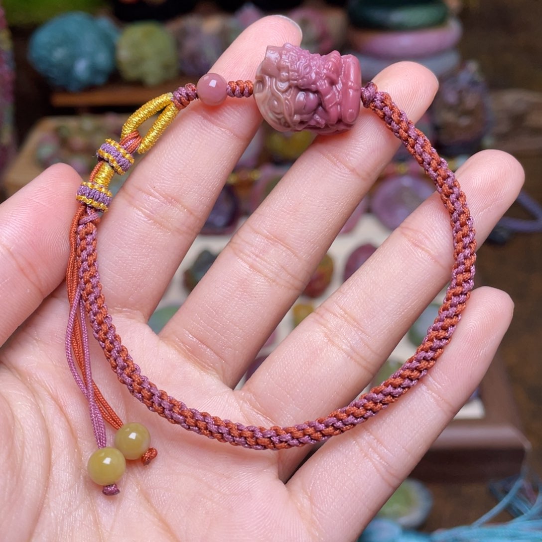 玛瑙/玉髓珠宝半成品未镶嵌盐源玛瑙扎基拉姆手绳