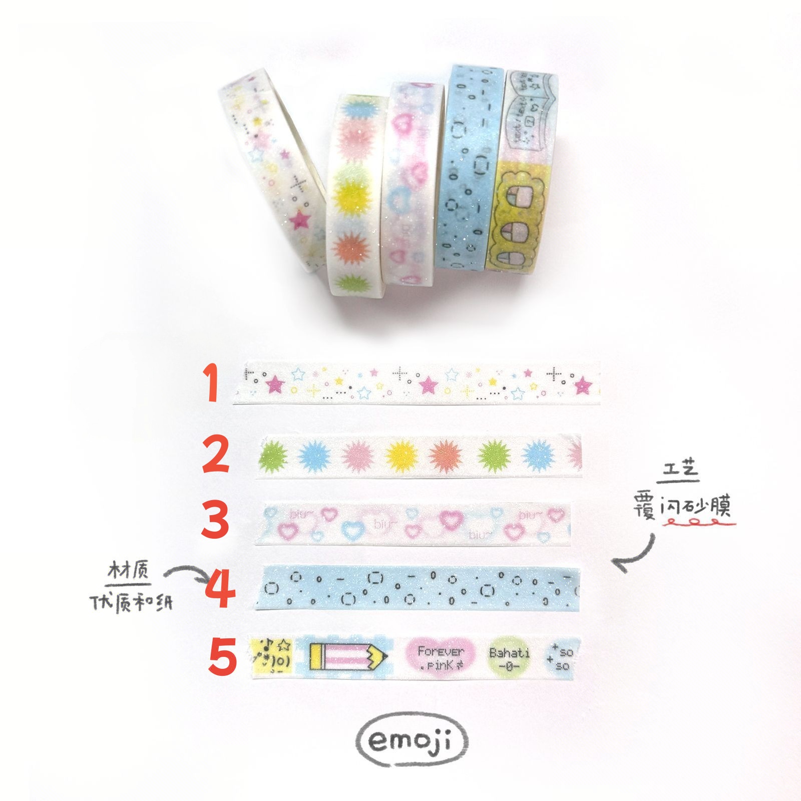 闪砂胶带分装（非偏满30包邮,单拍不够30,发空盒）可补邮