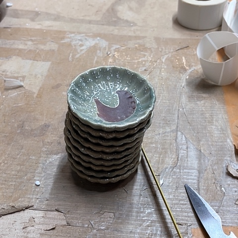 微瑕，不能明火，9个陶瓷，60口径7厘米