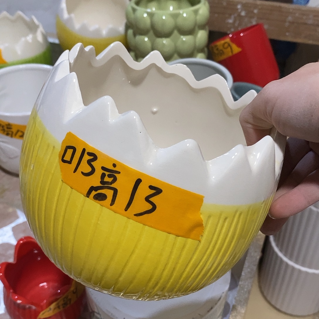 陶杯子陶盆有孔 瑕疵介意勿拍