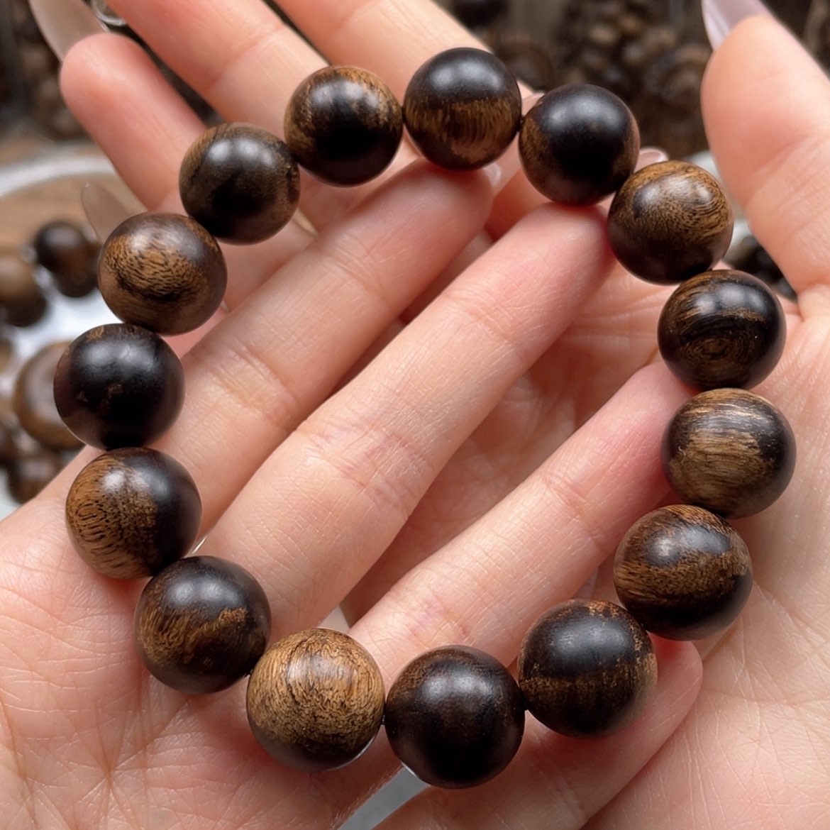【闪购商品】沉香手串越南芽庄树心白奇楠1.5沉
