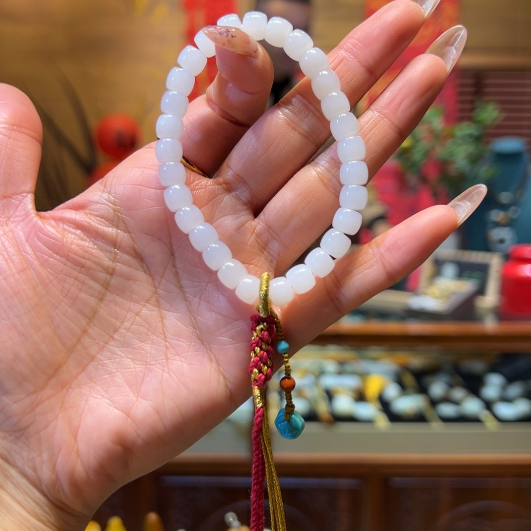 和田玉手链未镶嵌9