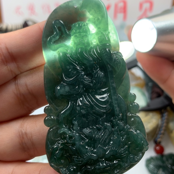 翡翠颈饰未镶嵌保真天然A货翡翠