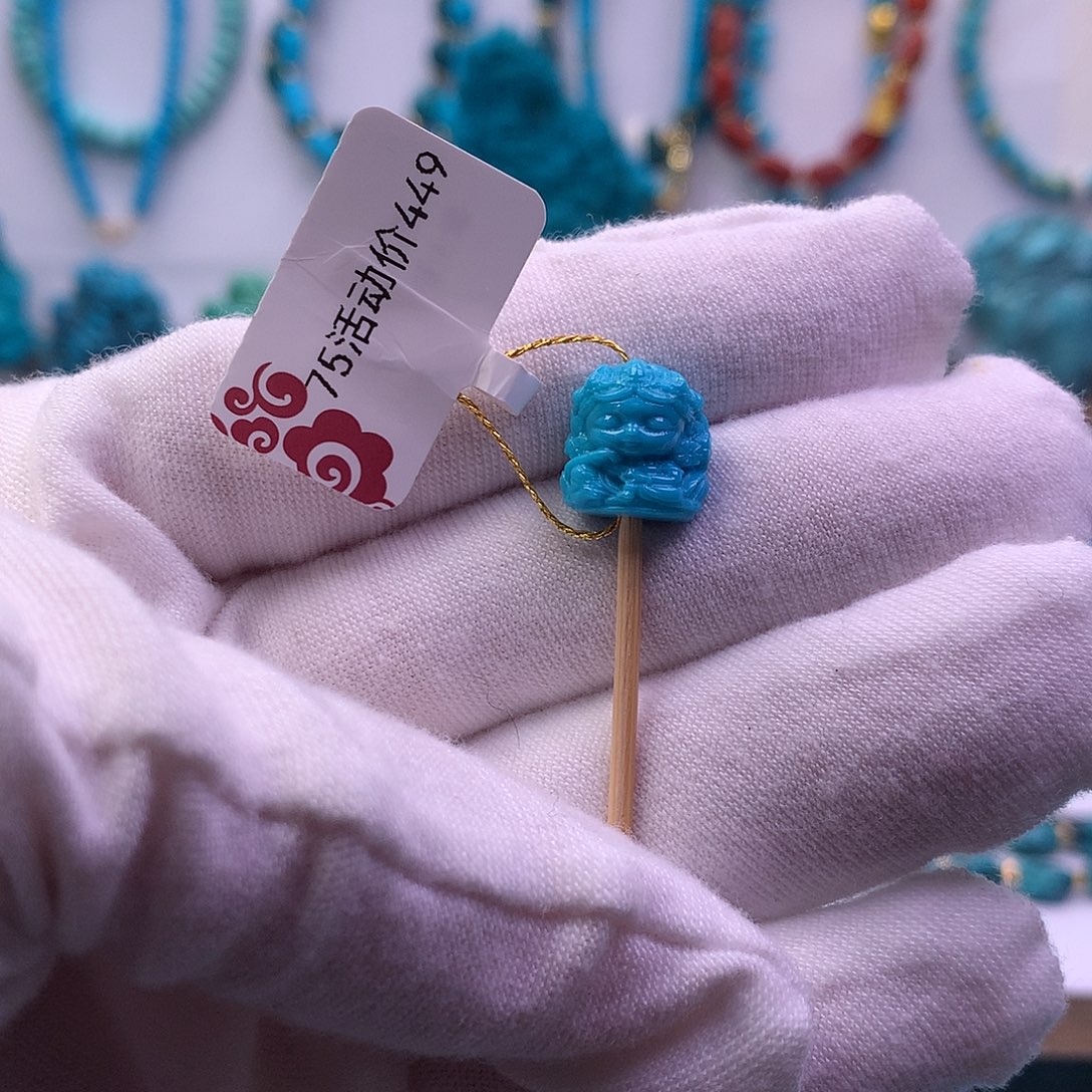 绿松石未镶嵌度母10mm