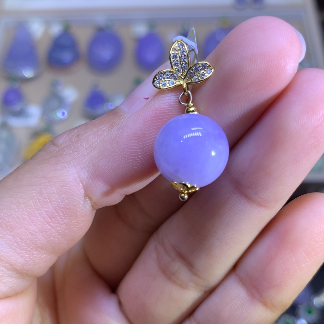 翡翠颈饰银S925镶嵌翡翠