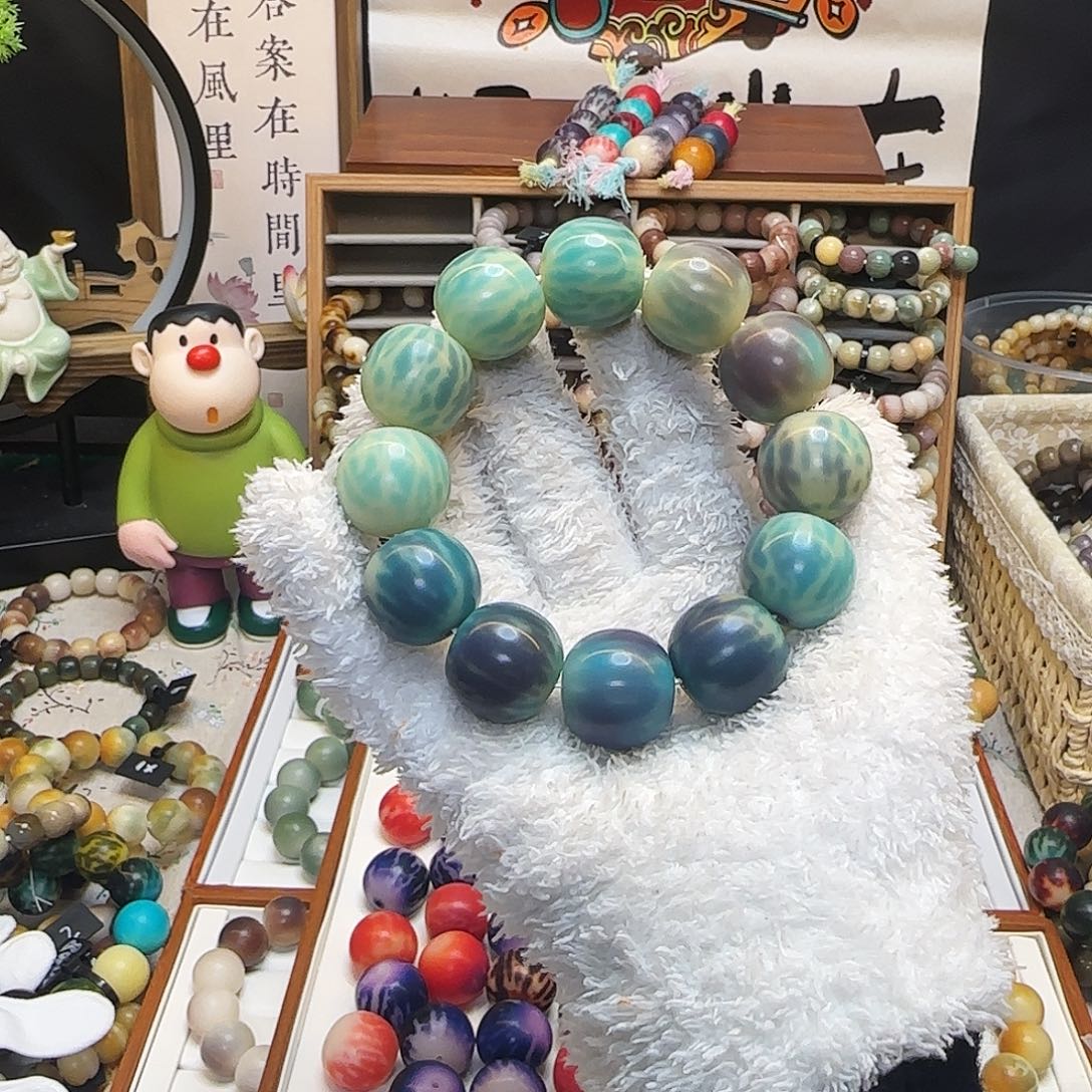 别***年吊坠菩提根/象牙果卡24蓝色妖姬干磨微中瑕