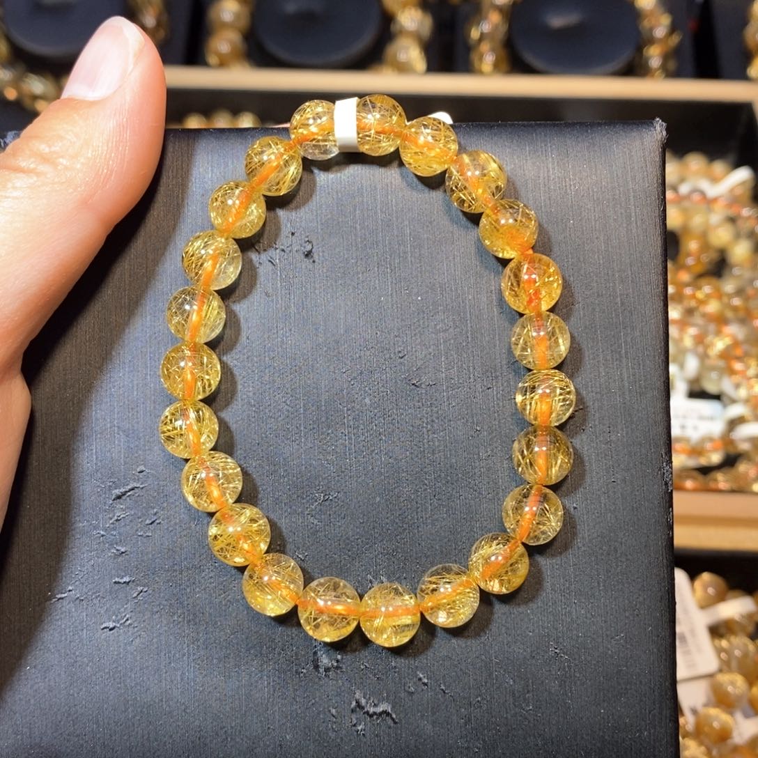 水晶手链未镶嵌H**豆手链8mm