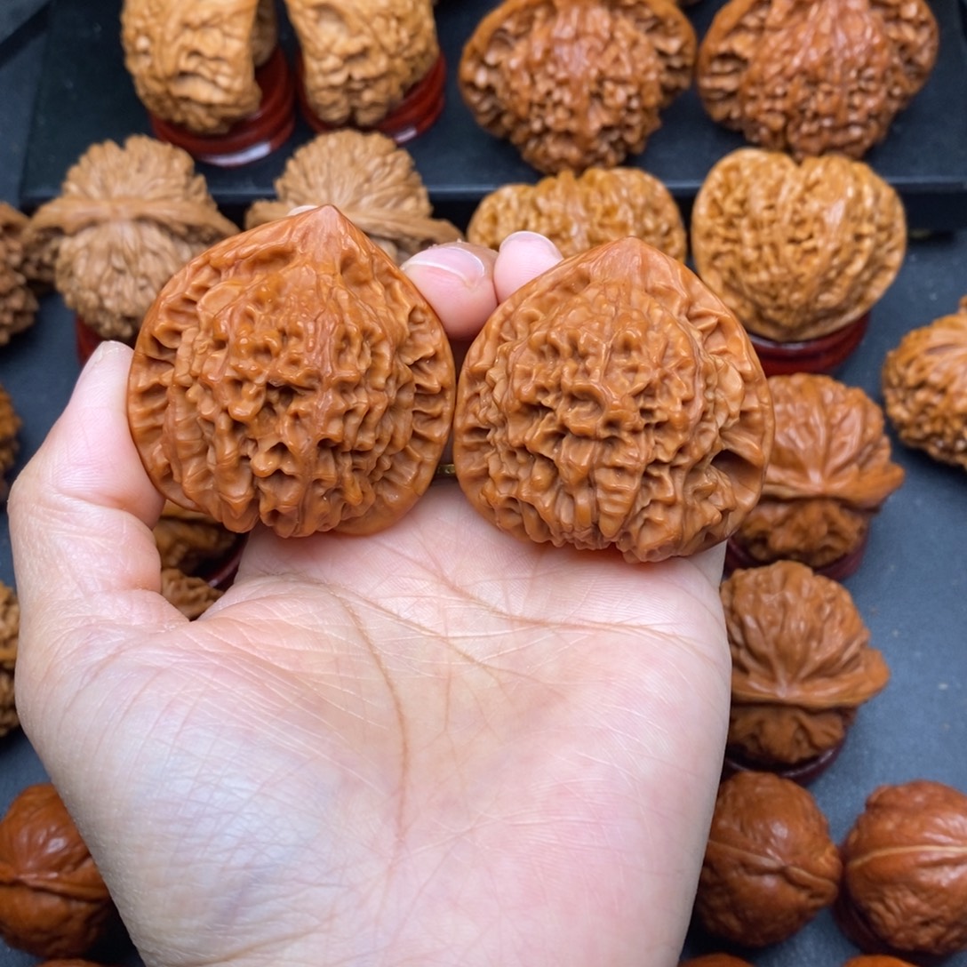 文玩核桃把件45官帽