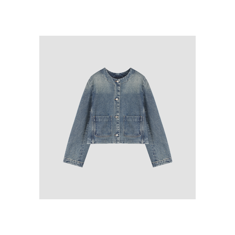 原厂孤品特价清！拍完则无！ 时尚圆领牛仔短夹克G59