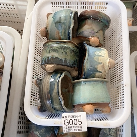 紫砂花盆005微瑕品口径5.5到6左右