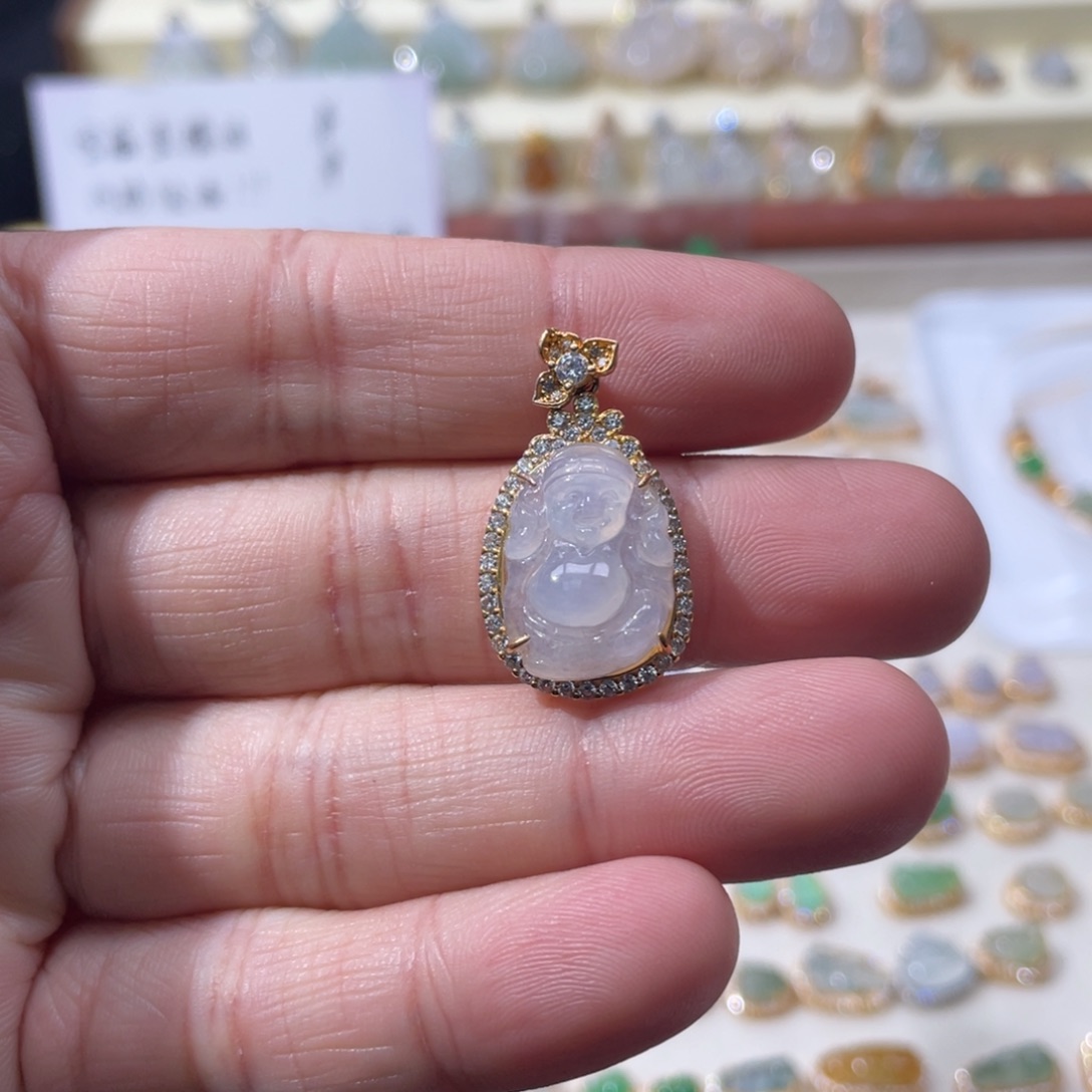 翡翠银S925镶嵌颈饰