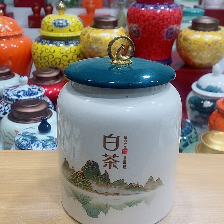 摆件陶瓷茶叶罐储存罐密封罐