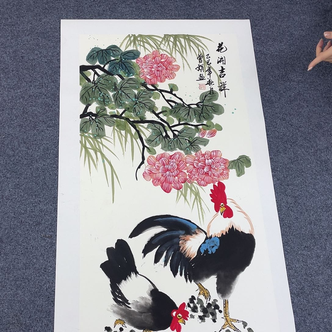 国画国画作品小姐姐放漏中
