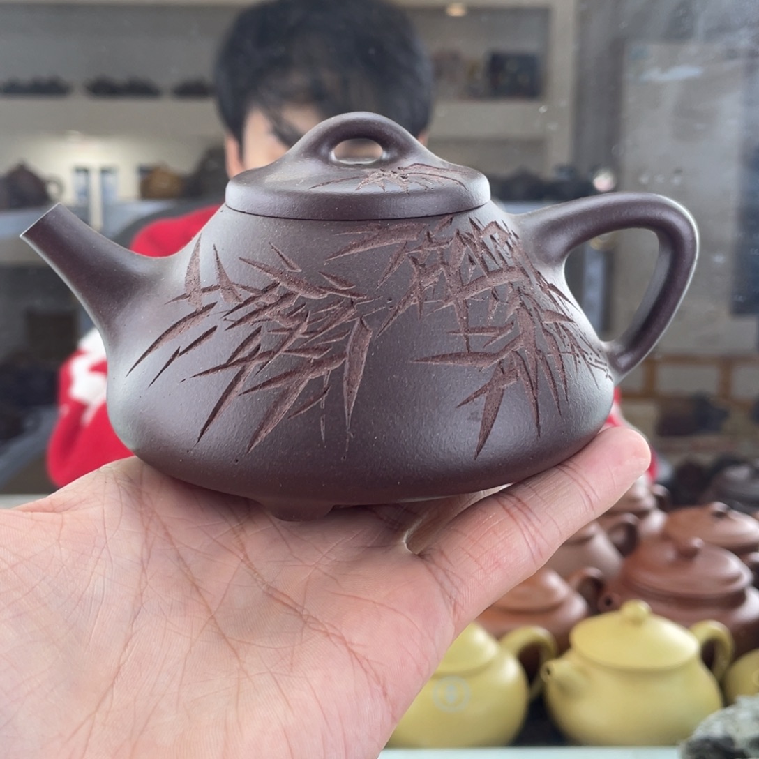 茶壶紫砂270cc老紫泥此处