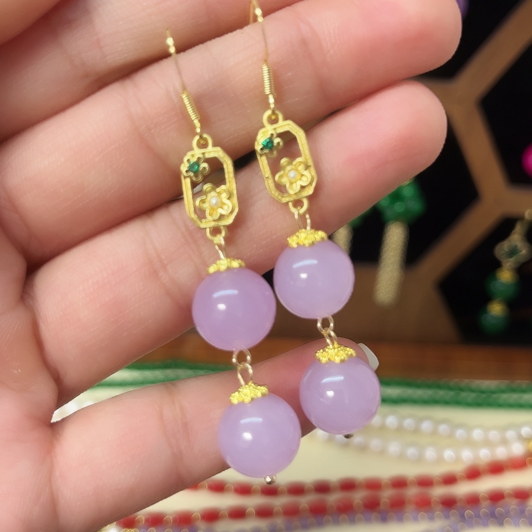 锆石合金925银耳饰