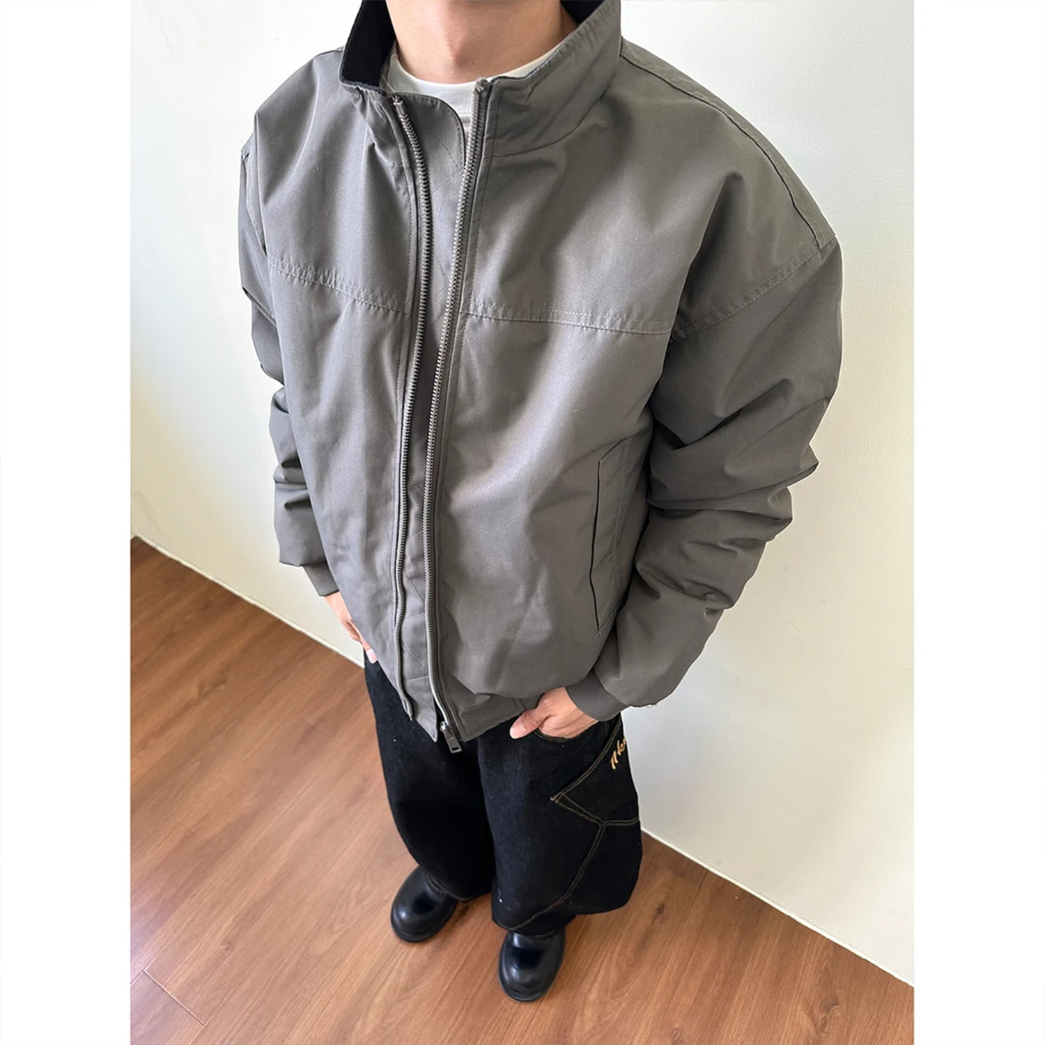 Bomber美式飞行员夹克棉服男秋冬加厚保暖立领硬汉外套短款棒球服