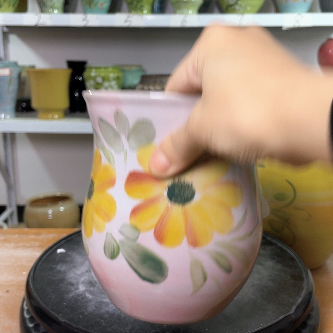 景德镇陶瓷花盆口14高16