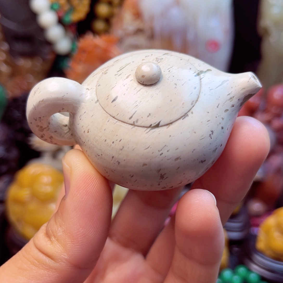 寿山石茶壶手玩件