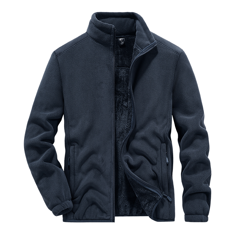 【双层加厚】加绒外套男2025新款秋冬季保暖抓绒卫衣防寒摇粒绒夹克
