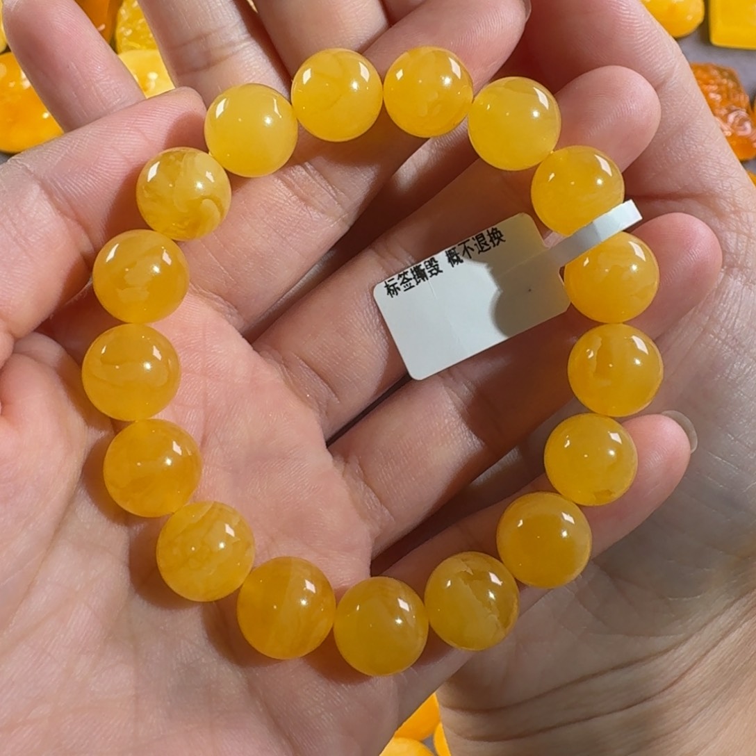 蜜蜡毛衣链未镶嵌