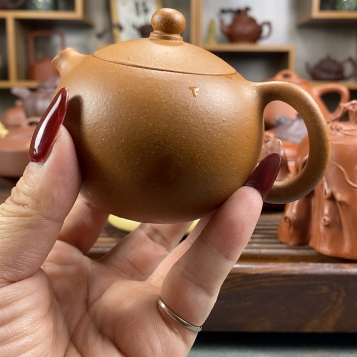 紫砂茶壶平***月原矿紫砂壶