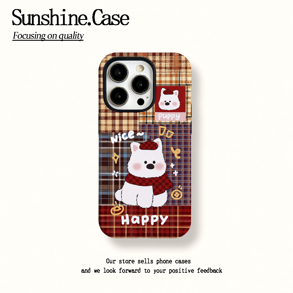 菲林二合一适用苹果华为vivo小米oppo手机壳招财小狗17PRO/16