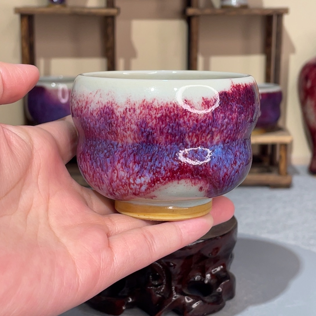 幸***福摆件陶传统煤烧钧瓷摆件精品