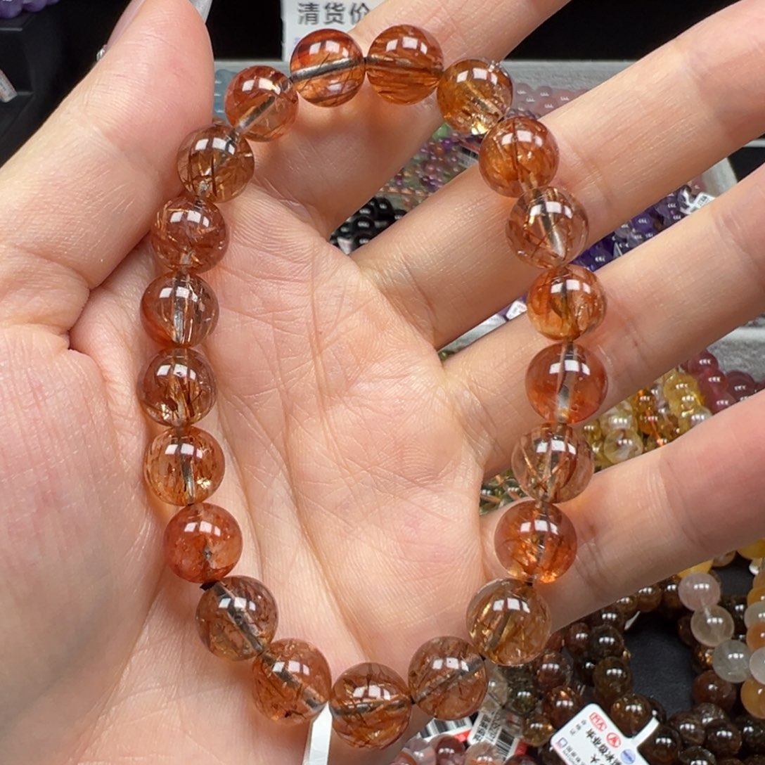 未镶嵌水晶手链卡9精品冰透顺发红发晶5