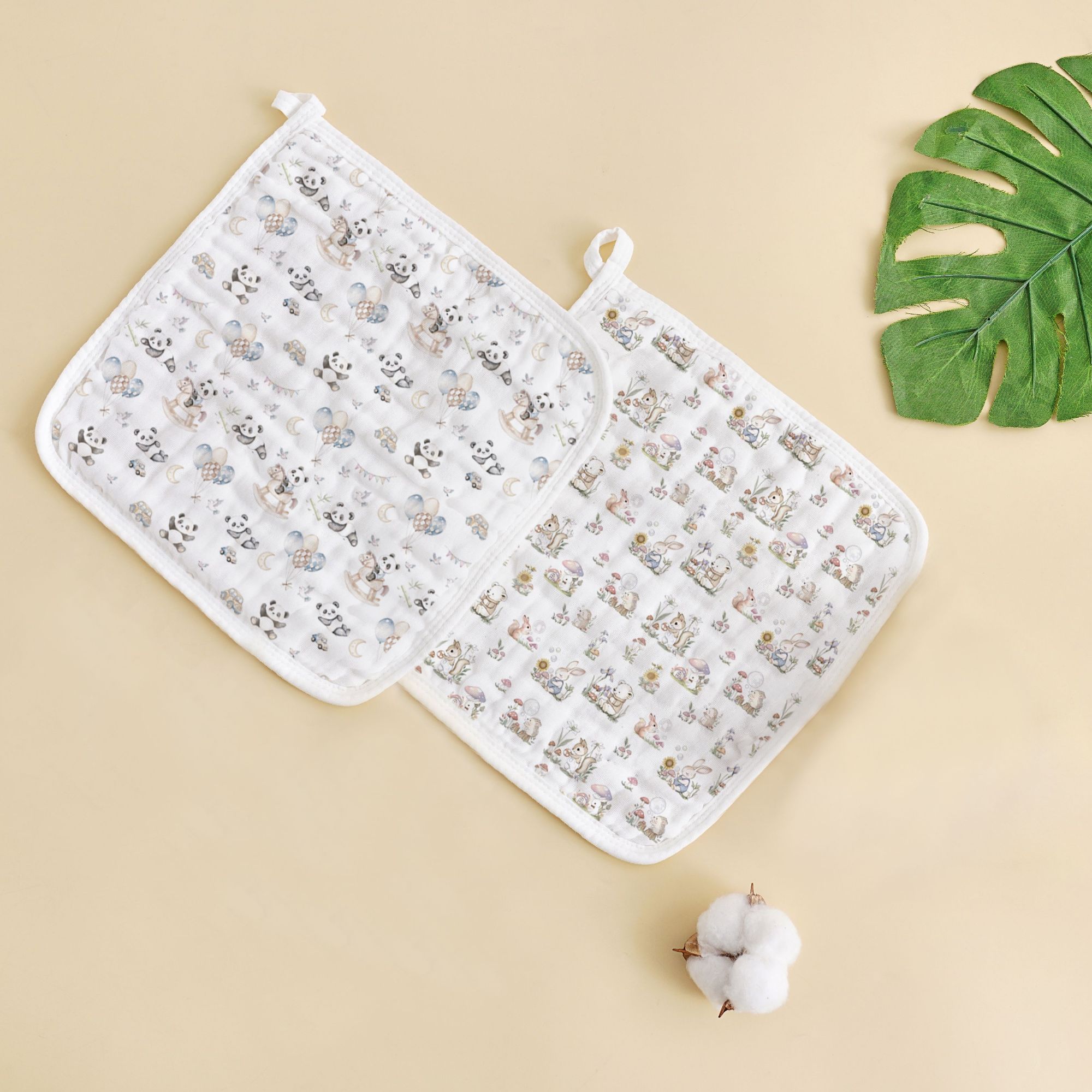 【贝瑞拉袋装方巾6层】婴儿柔软新生儿口水巾婴童洗脸巾