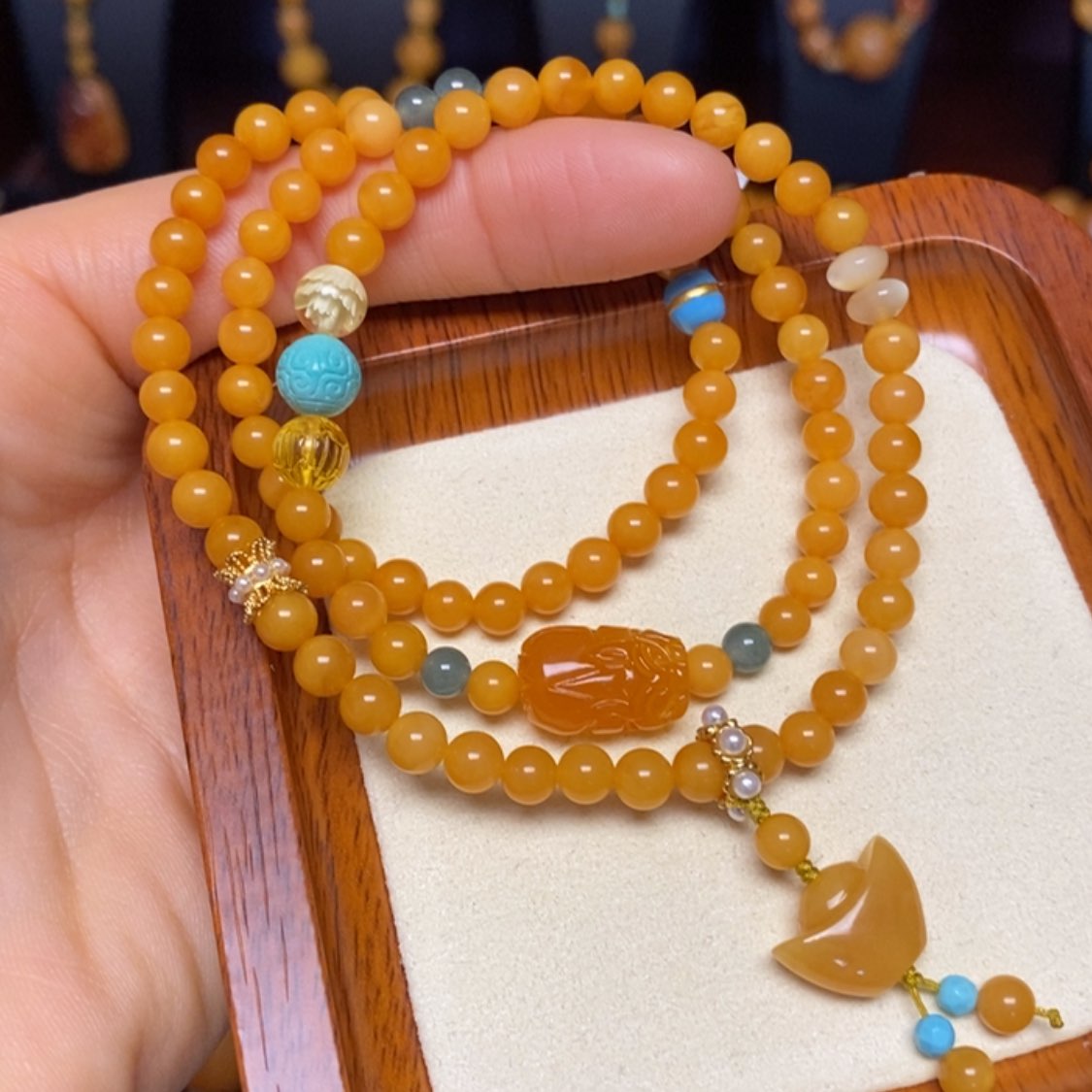 【闪购商品】蜜蜡颈饰未镶嵌项链