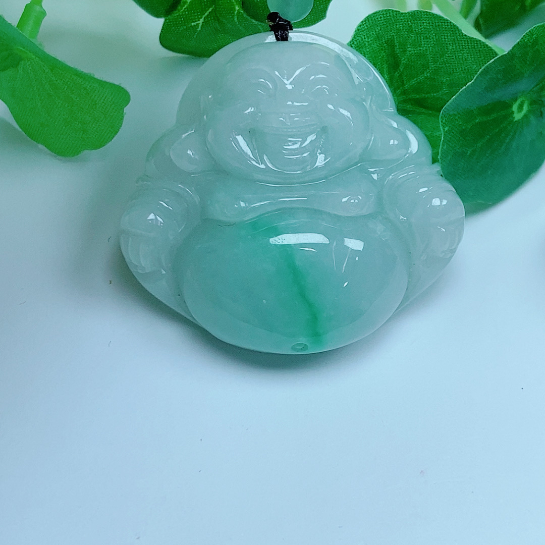 天然缅甸翡翠Ａ货无镶嵌佛公挂件