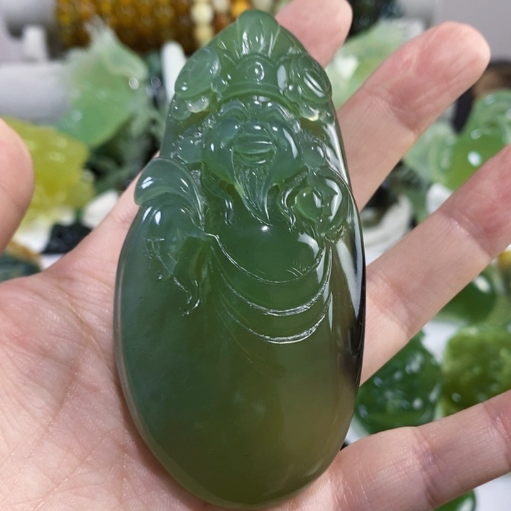 未镶嵌岫玉手把件