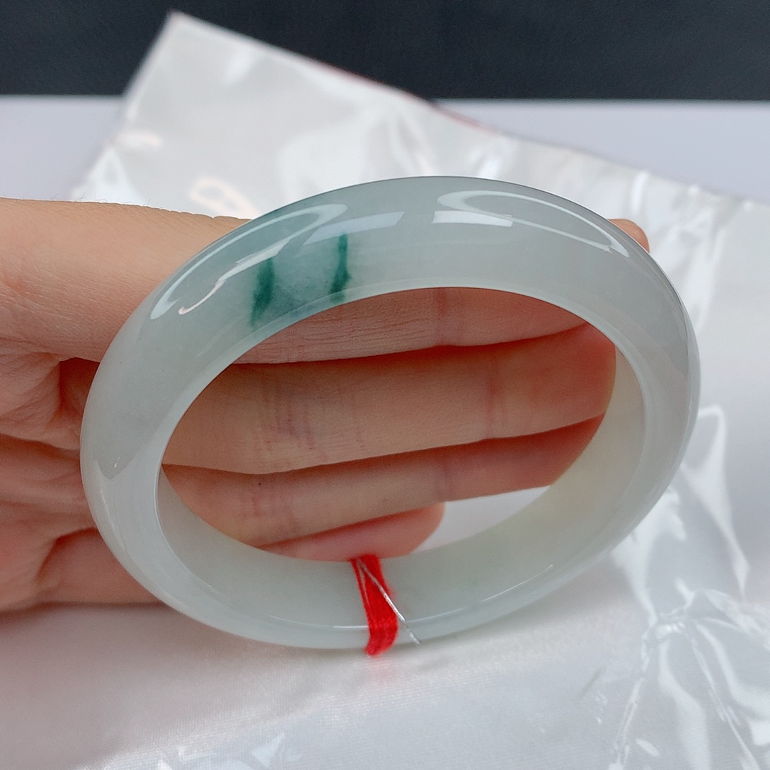 翡翠手镯未镶嵌小*54.6正圈