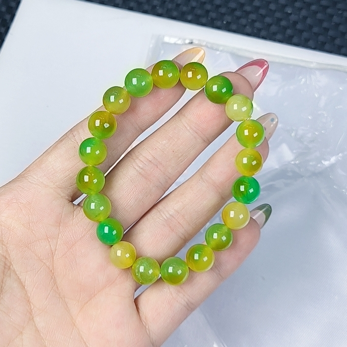 （聚宝严选）A555黄绿手串10妈妈款精致精美百搭时尚