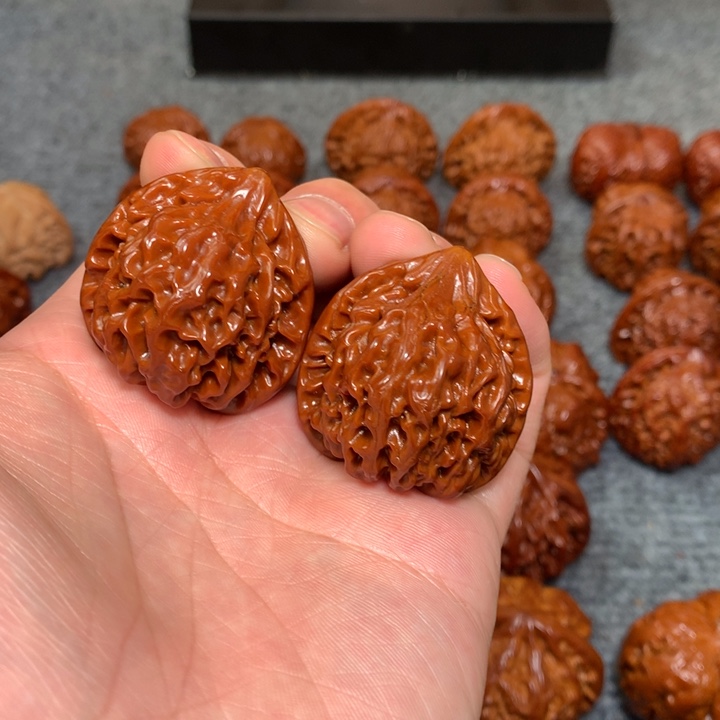 文玩核桃把件玉*欢9龙门涧36