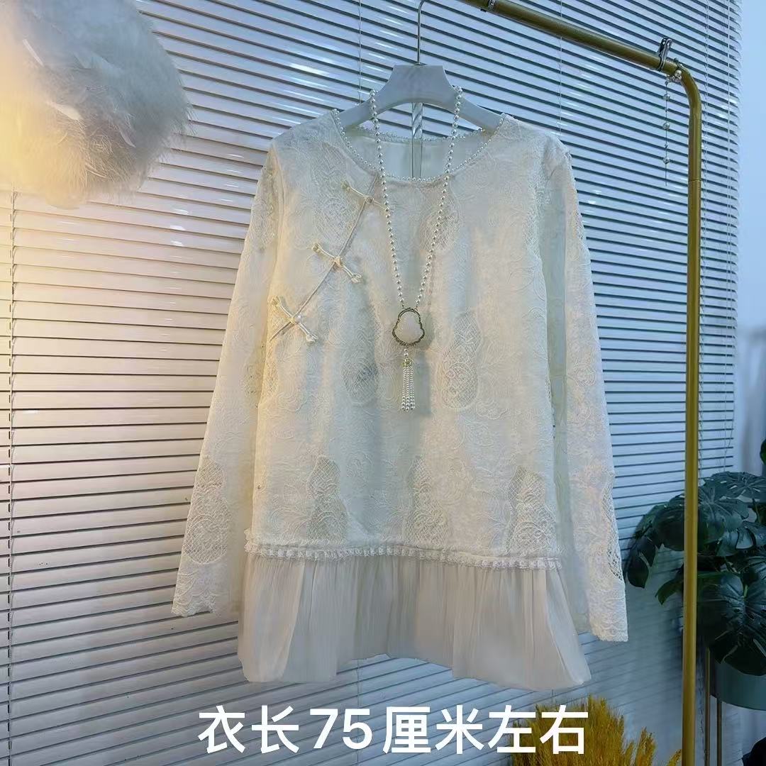 秋冬新款重工国风提花招财葫芦气质百搭显瘦衬衫上衣